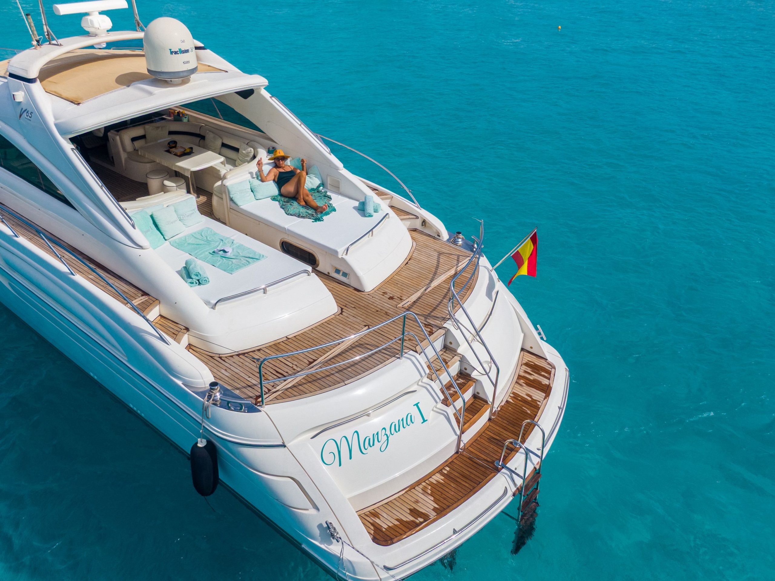 Princess V65 luxury yacht charter in Ibiza — photo 10 | Cyril Peret