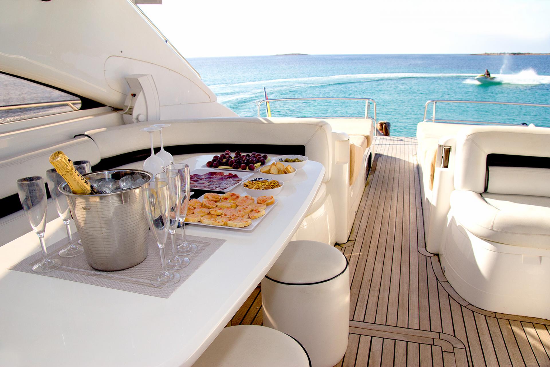 Princess V65 luxury yacht charter in Ibiza — photo 8 | Cyril Peret